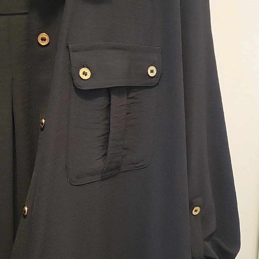 Calvin Klein black shirt dress, XL, - Picture 4 of 6